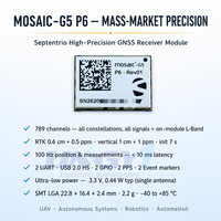 Module récepteur GNSS Mosaic-G5 P6 100Hz RTK double antenne, précision de direction 0,15°, LGA SMT, faible consommation pour systèmes autonomes et drones