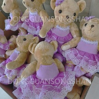 Songshan Juguetes Peluches personalizado lindo San Valentín peluche bailarina oso de peluche juguete tutú falda oso de peluche ballet para mujeres