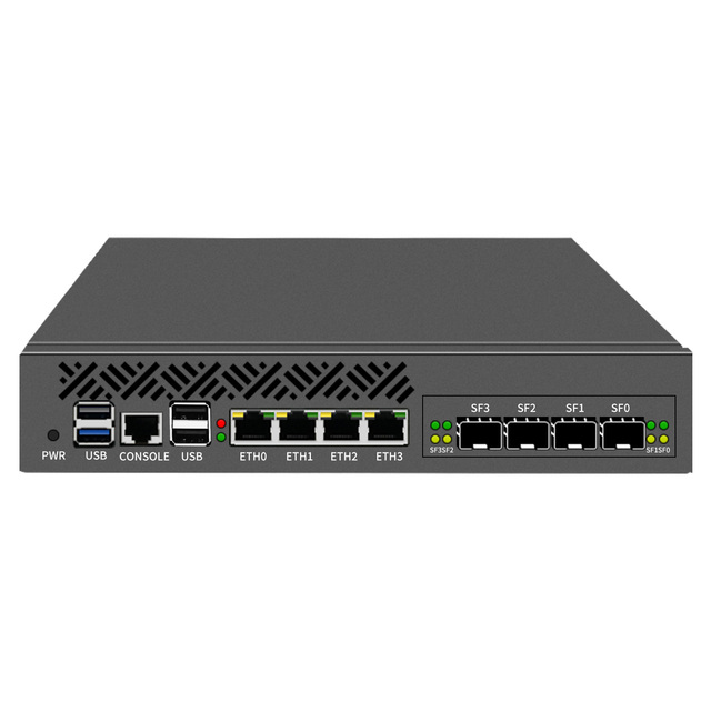 BKHD N100 N305 9.5 Inch Rack-mounted Router 4LAN 2.5G 4SFP+ 10G/ 4Lan Extended MINI PC Firewall VPN Internet Management Server