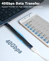 Câble d'extension Type-C court de 5 pouces (charge rapide PD 240W, 40 Gbps, résolution 8K) Plug-and-Play, 4 câbles pour iPhone 15/16