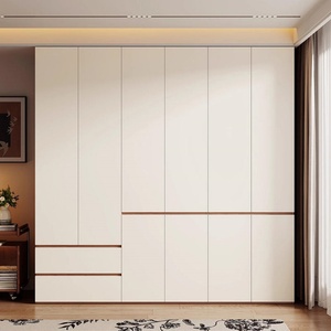 Custom Durable Eco-Friendly Modern Freestanding <b>Wardrobe</b> Cabinet <b>Shelves</b> <b>Hanging</b> Bar Large Capacity Home Furniture for Bedroom - Product Image 4