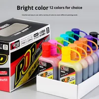 25ML 12 Couleurs Remplissage D'encre pour Art Supermarché Pharmacie Affiche Publicitaire Pop Marker Pen