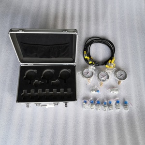Hangood Hydraulic Pressure Test Kit 3 Gauges for Excavators Pressure Gauge Diagnostic Tools Stainless Steel <b>Case</b> - Product Image 4