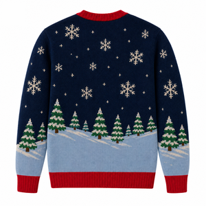 <span class=keywords><strong>Pull</strong></span> en tricot d'hiver Alpine Ski Bear pour <span class=keywords><strong>homme</strong></span>, col rond personnalisé en jacquard de Noël - Product Image 3