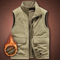 Nouvelle veste décontractée et élégante pour homme, en polaire double face, avec fermeture éclair, col montant et plusieurs poches, idéale pour l'automne et l'hiver