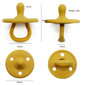 Nouveaux modèles de tétine simple pour bébé anneau de dentition couleur unie en silicone de qualité alimentaire pour bébé vente en gros d'usine de sucette - Product Image 3