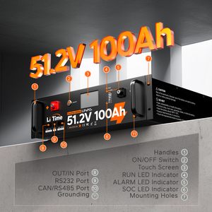 51.2V 100Ah LiFePO4 Battery 3U Stackable Energy Storage Battery with RS485 CAN Communication for Home Off <b>grid</b> Solar <b>System</b> - Product Image 2