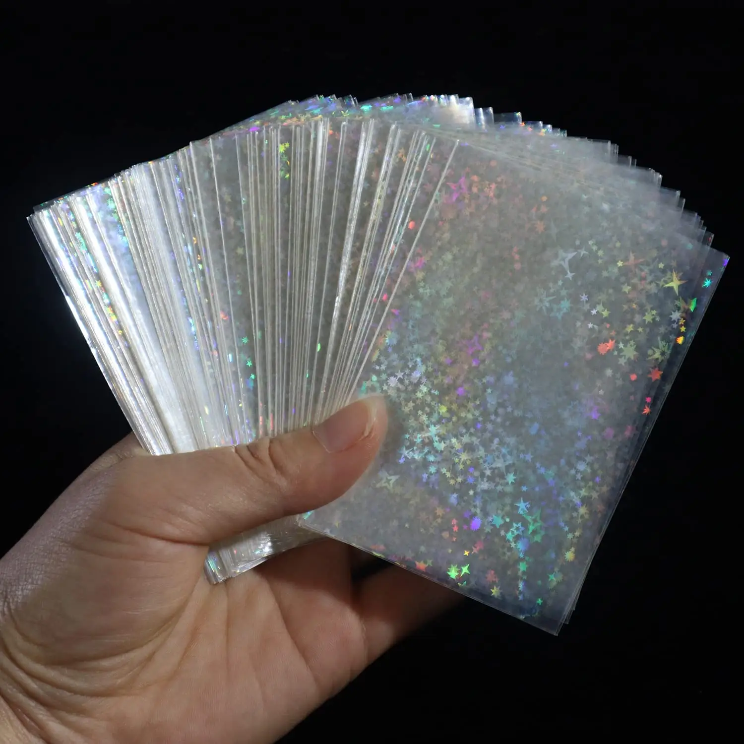 2024 New Laser PP Material Game Card Sleeves Board Game Card Protector Laser Idol Photo Card Sleeves With Nice Quality