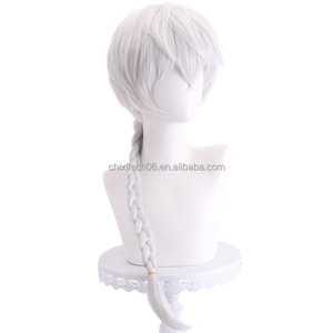 Peluca de cosplay de color blanco roto y mezcla de colores de Nikolai Gogol, el perro salvaje principal de Saint Vincent - Product Image 4