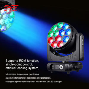 Projecteur LED mobile d'intérieur haute puissance 12*40W RGBW 4-en-1 avec zoom, contrôle DMX512 pour discothèques, DJ et spectacles nocturnes - Product Image 5