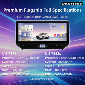 Radio Estéreo para Auto Android 13 de 12.3 Pulgadas para Toyota Harrier Venza <span class=keywords><strong>2022</strong></span>-2025, CarPlay Inalámbrico, Android Auto, GPS, Reproductor con Pantalla Táctil - Product Image 4