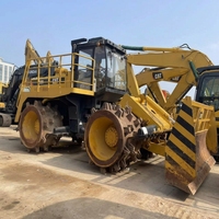 Compacteur à pneus Caterpillar 826G d'occasion de 35 tonnes, moteur diesel haute efficacité, pompe moteur, modèle 2018, puissance 235 kW, vente au Japon
