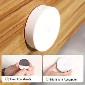 Lampu Malam LED Sensor Gerak Nirkabel Isi Ulang untuk Kamar Tidur Rumah Dapur Lampu Induksi Tubuh Lampu Kabinet - Product Image 3