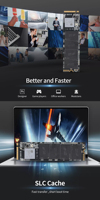 SSD M.2 NVMe 128GB 1TB 512GB 256GB untuk Laptop & Desktop Hard Drive SSD Lipat Portabel Berkualitas Tinggi SSD Eksternal