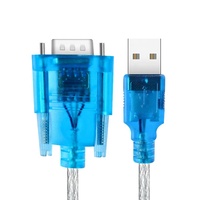 Cable Serial USB a RS232 DB9 de 9 Pines FTDI USB 2.0 con Revestimiento de PVC y Conectores Dorados para Comunicación