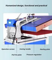 Nouvelle presse à chaud manuelle pneumatique grand format 50x70 60x80 80x100 pour sublimation, transfert sur verre et impression numérique