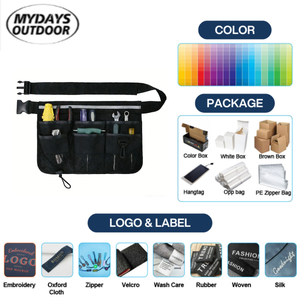 Sac de ceinture multi-poches réglable Mydays pour l'extérieur avec bande réfléchissante pour paysagiste professionnel, jardinage, nettoyage - Product Image 2