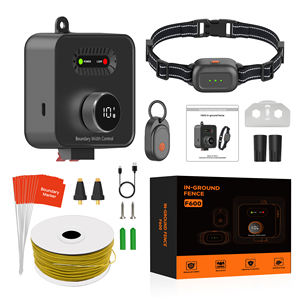 In-Ground Electric Fence Wiederauf lad bares System Einstellbar 5 Modi Vibrations schock halsband IP67 Wasserdichter 150m Hunde grenz kunststoff - Product Image 1