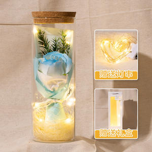 Día de San Valentín Rosas Estrellas completas Girasol <span class=keywords><strong>Flores</strong></span> eternas con cubierta de vidrio ligero Enviar maestro Regalos de cumpleaños al por mayor - Product Image 6