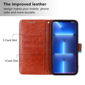 Funda de Piel Sintética con Tapa para Teléfono Móvil, con Ranura para Tarjetas, Tipo Cartera, para Redmi Note 10 11 11T 12 12T 12S 13 14 14S 15 <span class=keywords><strong>Pro</strong></span> - Product Image 3