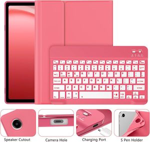 Funda <span class=keywords><strong>con</strong></span> <span class=keywords><strong>Teclado</strong></span> Bluetooth y Ranura para Lápiz para <span class=keywords><strong>Samsung</strong></span> Galaxy <span class=keywords><strong>Tab</strong></span> A9 Plus de 11 Pulgadas, para <span class=keywords><strong>Samsung</strong></span> <span class=keywords><strong>Tab</strong></span> S9 S10 FE - Product Image 4