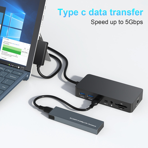 Xách Tay 12 Trong 1 Ba Hiển Thị 2 <span class=keywords><strong>HDMI</strong></span> 4K VGA Bề Mặt Docking Station Bề Mặt <span class=keywords><strong>Dock</strong></span> Cho Bề Mặt Cuốn Sách Máy Tính Xách Tay Đi/5/4/<span class=keywords><strong>3</strong></span>/2/1 - Product Image 6