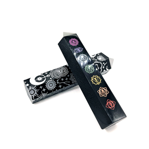 Wholesale Natural Rock Crystal Obsidian Point <strong>Chakra</strong> Rune Crystal Tower for Gift Healing - Product Image 1