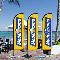 En gros Promotionnel Personnalisez Modelorama Bar Bière Publicité Commerce de Plein Air Affichage Coupe-Vent Larme Plage Plume Drapeau
