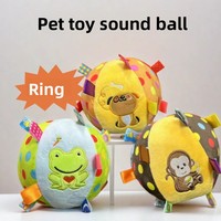 Ballon de football pour animaux de compagnie, jouet pour chien, pour divertissement autonome, soulage l'ennui, aide à nettoyer les dents, ballon en peluche pour animaux, jouet pour animaux