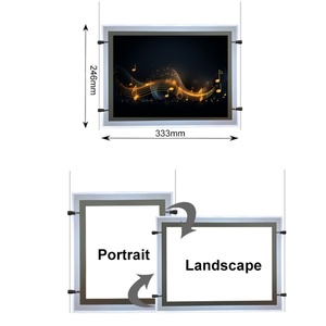 Customized Modern Style <b>Magic</b> Mirror LED Light Painting Acrylic Plastic Photo Frame Lamp for Advertising - Product Image 1