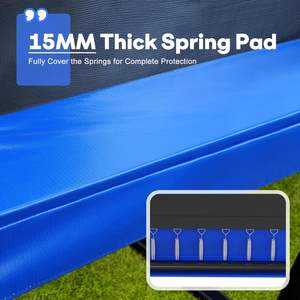 <span class=keywords><strong>Trampoline</strong></span> unisexe en PVC de 10 x <span class=keywords><strong>15</strong></span> <span class=keywords><strong>pieds</strong></span> pour adultes, intérieur/extérieur, magnifique multicolore, pour la maison, avec filet de sécurité et équipement sportif - Product Image 5