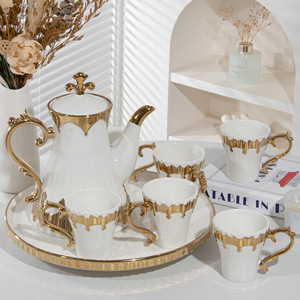 Cross-border new ceramic water <b>set</b>, water <b>cup</b> <b>set</b>, high-temperature resistant <b>tea</b> <b>set</b>, light luxury housewarming gift - Product Image 3