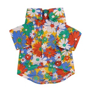 Chemise florale d'été pour chats et petits chiens, vêtements légers de style hawaïen pour animaux de compagnie - Product Image 2