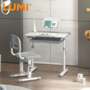 Nuovo arrivo bambini economici che leggono mobili regolabili in altezza scrivania da studio ergonomica impara tavolo e sedia per bambini con contenitore