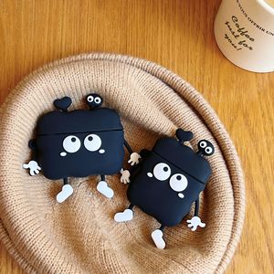 For Apple Wireless <strong>Earphone</strong> for Airpods 1 2 Charging Box Silicone Case Cartoon <strong>Cute</strong> Coal Ball Design Protective Cover with Strap - Product Image 6