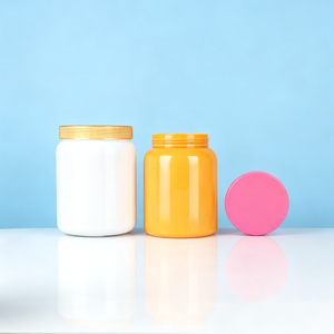 1200ml 1500ml 2200ml PET Protein Powder Jar Empty Protein Container Food Grade Supplement Powder Storage <b>Bottle</b> With Color Lid - Product Image 4