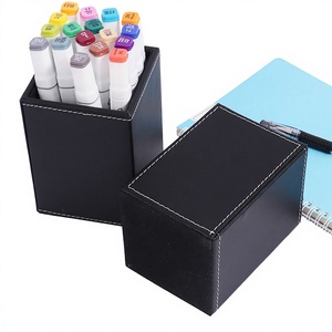 Lot de fournitures de bureau professionnelles en gros : Grande trousse de papeterie carrée en PVC et cuir pour l'école et le bureau - Product Image 1