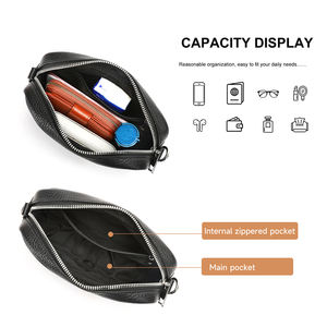 حقيبة جلدية صغيرة للهاتف المحمول مع إمكانية وضع شعار مخصص، حقيبة كتف من الجلد الأصلي للنساء - Product Image 2