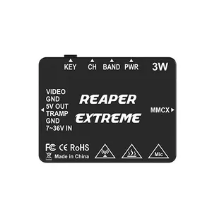 FOXEER 4.9-6G Reaper Extreme 3W 80CH VTX 9~36V 15.2g 25mW/ 200mW/ 500mW/ 1.5W/ 3W Adjustable for Long Range RC FPV <b>Drone</b> - Product Image 5