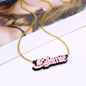 Collar con nombre personalizado, joyería única personalizada, acrílico, tema <span class=keywords><strong>de</strong></span> Halloween, accesorios para <span class=keywords><strong>disfraces</strong></span>, regalo <span class=keywords><strong>de</strong></span> fiesta para buenos amigos - Product Image 6