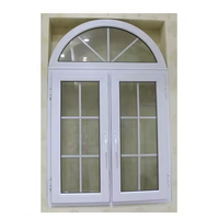 Parrilla de ventana moderna simple diseña ventanas abatibles de PVC y diseño de rejilla de ventana francesa