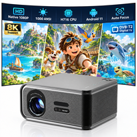 Projecteur 4K Android intelligent Wi-Fi, résolution native 1080P, mise au point automatique, haut-parleurs HiFi, équipement de cinéma à domicile, projecteur de divertissement
