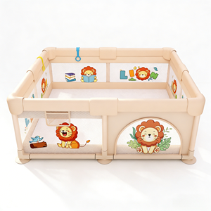 Cercado Colorido para Crianças com Barreiras de Segurança, Tamanho Personalizado, Para Bebês e Crianças Pequenas, Uso Interno e Externo - Product Image 1