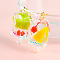 Porte-clés pendentif en PVC, simulation de bâtonnet de glace, modèle miniature de jouet alimentaire DIY, décoration de sac