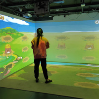 Émetteur et récepteur audio en plastique pour projection murale interactive