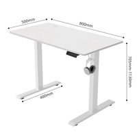 Bureau informatique en bois réglable en hauteur électriquement, avec cadre de levage à moteur unique, pour position assise-debout, design minimaliste et moderne
