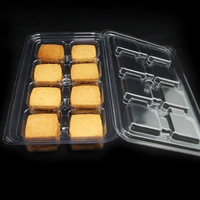 Boîte d'emballage alimentaire en plastique PET transparent jetable pour pâtisserie, sur mesure, vente en gros