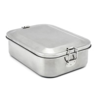 Boîte à lunch en acier inoxydable pour enfants, boîte bento avec compartiments pour l'emballage des aliments à la table, compatible lave-vaisselle