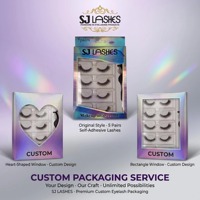 Cils entiers auto-adhésifs à prix d'usine, cils pré-collés, faux cils 3D en vison synthétique, pack avec applicateur