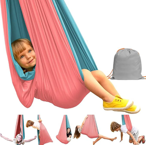 पोर्टेबल फोल्डिंग बच्चे चिकित्सा या अवकाश के समय के इनडोर या आउटडोर के लिए संवेदी हवाई हैममॉक स्विंग - Product Image 5